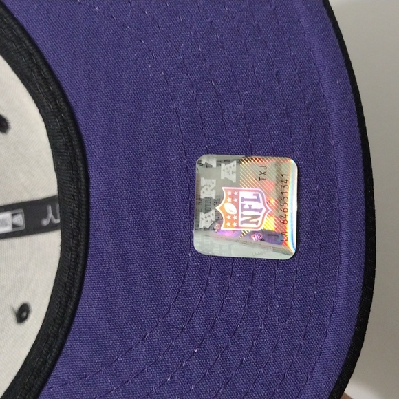 1996 Baltimore Ravens New Era 59FIFTY. Size 7 7/8 Fitted Hat Cap Black NFL 100 - Picture 11 of 11